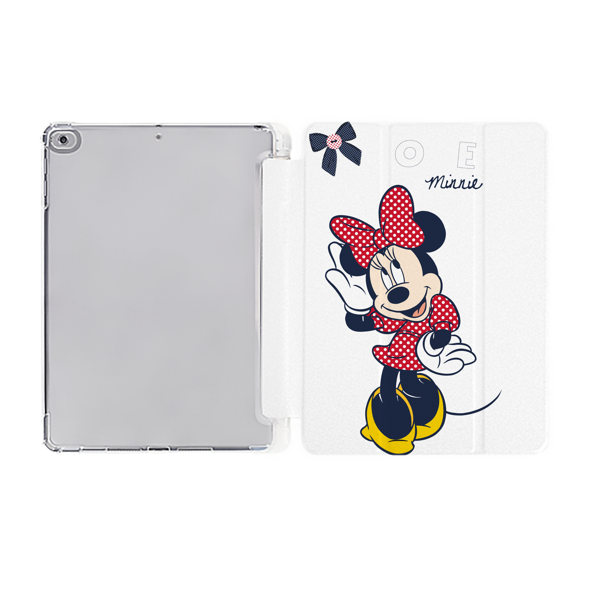 （画像用） ミッキーマウス Mickey Mouse IPad ケース ペン収納付き 三つ折りスタンド PUレザー×シリコン 対応機種9.5/10.5/10.9インチ